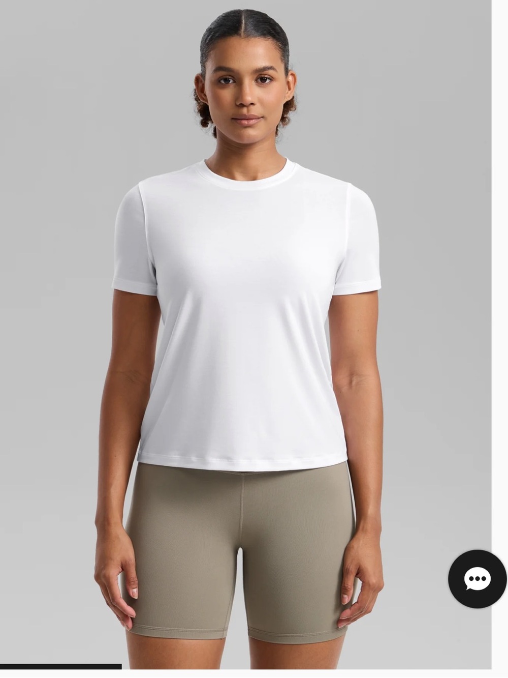 CRZ YOGA White Short Sleeve Crewneck Performance Tee